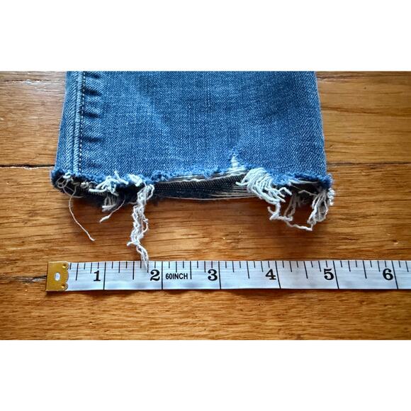 GAP Denim 'True Skinny' Buttonfly Fringe Hem Jeans Women sz 30 - Picture 12 of 12